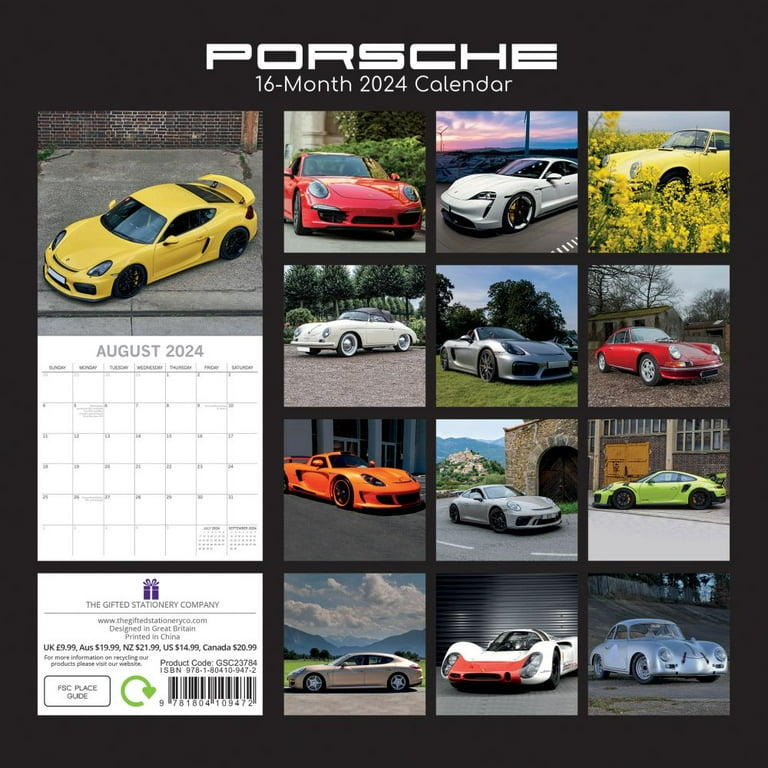 The Gifted Stationery Co Ltd, Porsche 2024 Wall Calendar - Walmart.com