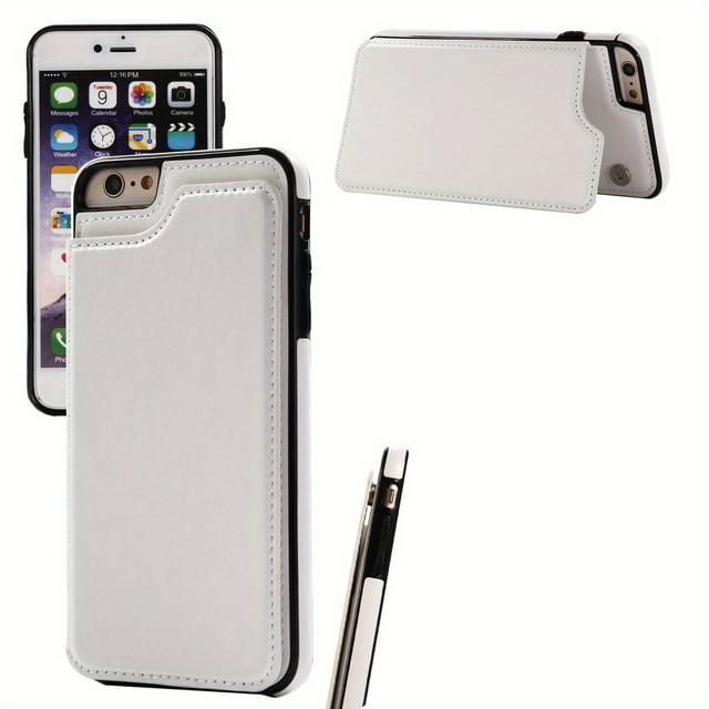 Premium Leather Flip Wallet Case with Card Slots & Magnetic Closure for Apple iPhone 6/7/8/X/XS/Plus