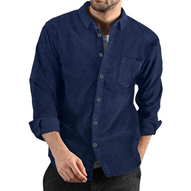 TRKIYQC Camisas casuales de primavera y otoño para hombre, camisas con botones de manga larga de color sólido para fiesta TRKIYQC moda