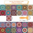 thumbnail image 2 of GIRACOA 24-Pack Peel and Stick Kitchen Backsplash Tile Sticker with A Spatula, 6" x 6"  Moroccan Square Colorful Tile Stickers for Bathroom Kitchen., 2 of 7