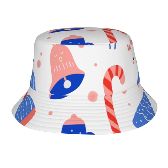 ZICANCN Bucket Hat -Winter Christmas Home Unisex Print Double-Side-Wear Bucket Hat for Fishing Beach Outdoor