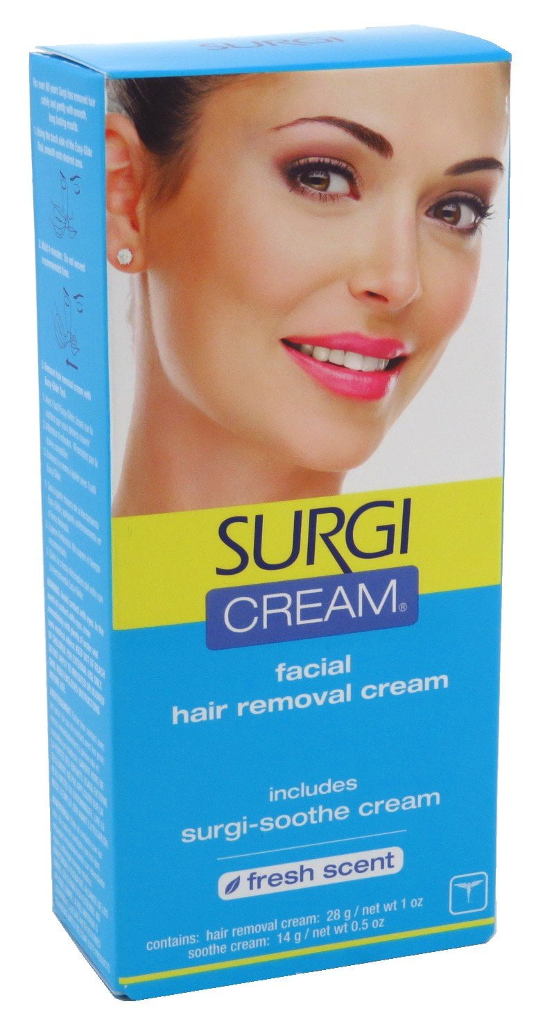 3 Pack Surgi Cream Hair Remover Cream for Face Fresh Scent ...