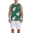 thumbnail image 6 of Rocae Gingerbread Snowman Cookies for Men's Basketball Jersey Lightweight and Breathable Athletic Tank Top,Quick-Drying Sports Jersey Large, 6 of 9