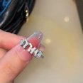 thumbnail image 2 of QQTDFG 925 Silver Cubic Zirconia Ring Women Elegant Jewelry Wedding Gift Adjustable-Silver-Adjustable, 2 of 5
