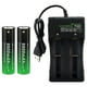 thumbnail image 1 of Batería recargable CWUU 18650 3,7 V 9900 mAh con cargador, paquete de 2, 1 of 7