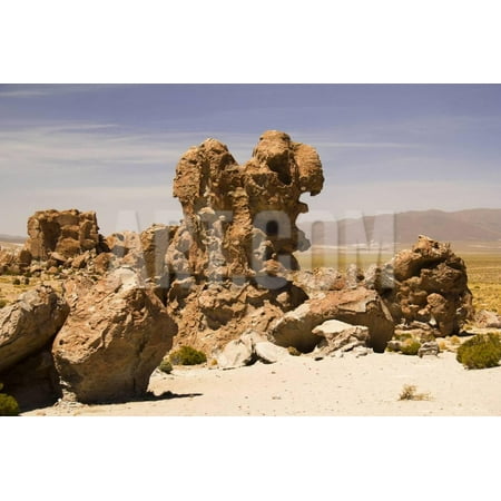Glass Desert Winds Art Amazing Stone Structures Made by Wind in Uyuni Desert. Print Wall Art By AarStudio ()