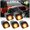 Yellow*5pcs, variant on Solar Powered Cab Lights IP68 Waterproof Solar Wireless Cab Lights For Truck No Drill Car Cab Lights 7 Colors Solar Cab Lights Universal Vibration High Color Sensor Lights (Yellow*5pcs)