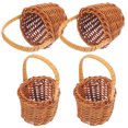 thumbnail image 2 of MasteelfCA 4pcs Mini Woven Basket Miniature Storage Basket Desktop Decorative Accessories, 2 of 8