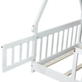 thumbnail image 2 of Noble House Misty Twin Teepee Floor Bed with Safety Fence and Door, Solid Rubber Wood Tent Bed, Kid's Room, White, 2 of 9