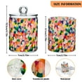 thumbnail image 5 of Yayeee 2 Pack Qtip Holder Bathroom Cotton Swab Canister with Lid Clear Dispenser Set, Pink Colorful Circles, 5 of 6