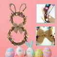 thumbnail image 7 of 15.6 Inch Artificial Easter Wreath for Front Door Rabbit Wreath with Pastel Eggs and Mixed Twigs Spring Bunny with Raffia Bow for Easter Decorations, 7 of 7
