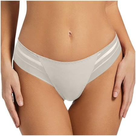 cfhntfmh Seamless Thongs for Women Breathable Thong Underwear No Show Panty Low Waisted Breathable Briefs