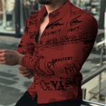 thumbnail image 1 of Camisa de hombre moda casual blanca negra casual deportiva letras inglesas suave cómoda solapa primavera verano nueva oferta XL, 1 of 6