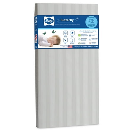 UPC 031878267943 product image for Sealy Butterfly Extra Firm Crib & Toddler Mattress  Foam  Waterproof Zip Cover   | upcitemdb.com