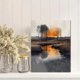 thumbnail image 2 of Qisvanset Framed Canvas Wall Art 12x16 Inch Vertical Tree Lake Sketch Farmhouse Wall Decor, 2 of 5