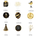 thumbnail image 1 of Juego de 2 decoraciones de Feliz Año Nuevo 2024, suministros para fiestas de Nochevieja 2025 - Cartel, decoraciones de fiesta negras y doradas, 1 of 5