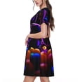 thumbnail image 4 of Lsque Five Nights At Freddy'S Print Women's Casual Dress T-Shirt Summer Short Sleeve Scoop Neck Swing Dresses, 4 of 7