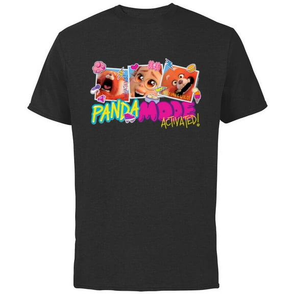 Disney and Pixar’s Turning Red Panda Mode Activated - Short Sleeve Cotton T-Shirt for Adults - Customized-Black