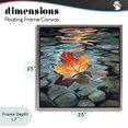 thumbnail image 4 of Stupell Industries Modern Maple Leaf Floating in Stream Gray Floating Frame Canvas Art, 25 x 25, by Kate Jarvik Birch, 4 of 8