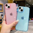 thumbnail image 2 of Soft Transparent Candy Color Phone Case For iPhone 16 15 14 13 12 11 Pro X XS Max XR 8 7 Plus Mini Clear Shockproof Bumper Cover, 2 of 4