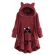 thumbnail image 1 of Sherpa Hood Wearable Blanket Plush Fleece Manta Sudadera (Vino Rojo Xl) Tmvgtek Mujer, 1 of 8