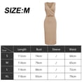 thumbnail image 2 of Vestido largo bodycon con abertura y abertura sin espalda, sin mangas, cuello en V, para mujer, 2 of 7