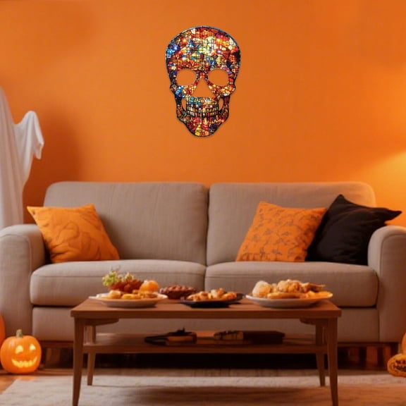 Clearance Under $4 Glow-in-the-Dark Skull Wall Sticker – 5-Style Removable PVC Halloween Decal for Bedroom Bathroom Window, 1-Pack