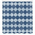 thumbnail image 3 of Ambesonne Navy Shower Curtain, Oriental Patchwork, 69"Wx84"L, Pale Blue Dark Blue, 3 of 3