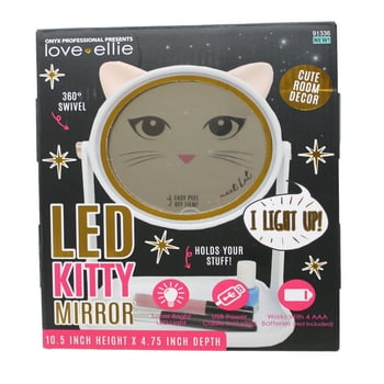 Love Ellie LED Lighted Kitty Mirror, White