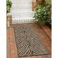 thumbnail image 4 of Unique Loom Outdoor Safari Collection Area Rug - Tsavo (2' x 8' Runner Natural/Ivory), 4 of 11