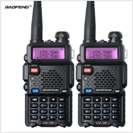 WICJIE UV-5R Dual Band Walkie Talkie - Long Range 5W/4W Ham Radio Transceiver - FCC Certified for Licensed Amateur Use - Includes USB Cable & Charger
