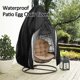 thumbnail image 5 of 75" H x 45" D Cubierta colgante para silla de huevo Fundas impermeables para sillas de columpio con cremallera Protector de muebles para exteriores Funda para silla de jardín (Negro), 5 of 5