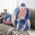 thumbnail image 2 of Reading Pillow for Bed Adult - Faux Fur Backrest Pillow with Arms, Ergonomic Back Pillows for Sitting in Bed, Extra Fluffy TV Pillows, College Dorm Pillows, Functional Bed Cushion, Bedrest, 2 of 18