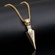 thumbnail image 3 of Colgante de punta de lanza con personalidad creativa europea y americana, collar de acero de titanio estilo Hip Hop callejero para hombres, 3 of 5