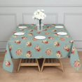 thumbnail image 3 of Pioneer Flower Floral Print Pattern Square Tablecloth, Waterproof Wipeable Spillproof Washable Table Cover for Home Kitchen Party and Daily Decor 60"x60", 3 of 6