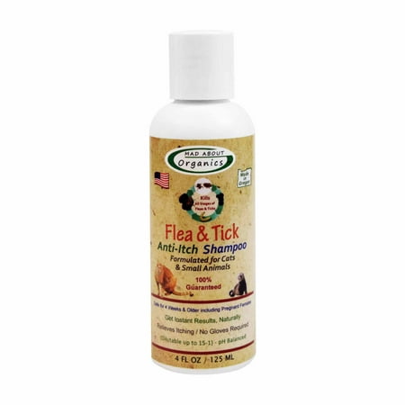 Mad About Organics Tous Cat Natural / petits animaux Puces et Tiques Anti-Itch Shampooing 4 oz