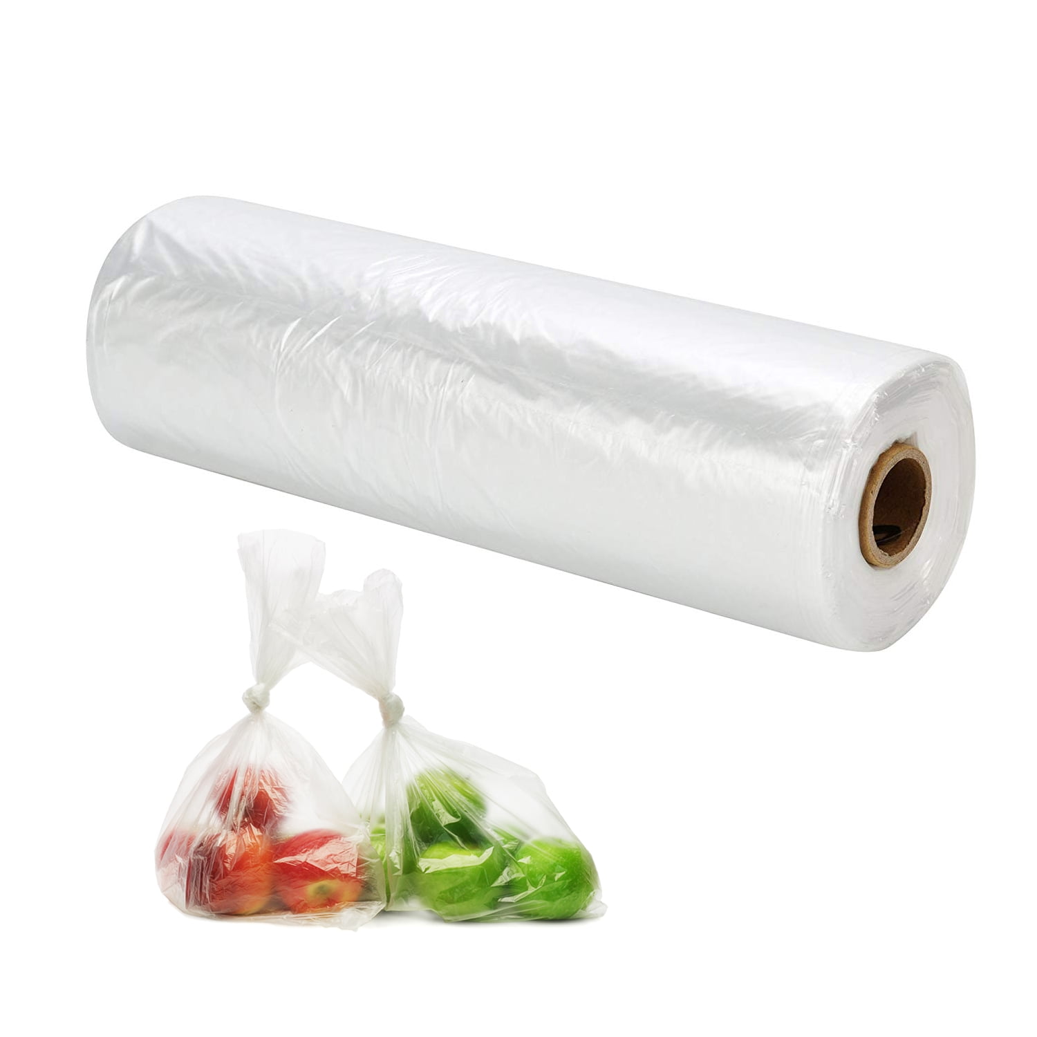 SJPACK Food Storage Bags, 16' X 20' Plastic Produce Bag on a Roll, Fruits, Vegetable, Bread, Food Storage Clear Bags, 350 Bags Per Roll