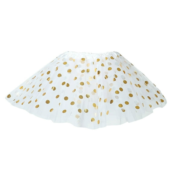 Akiihool Skirts for Girls Sequin Skirt for Girls Kids Elastic Waist A-Line Sparlky Mini Skirt with Lining(White,9-11 Yesrs)