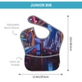 thumbnail image 4 of Zufioo Futuristic Bar Space View Print Toddler Adjustable Waterproof Bib, 11.6x15 Inch Feeding Bib Suitable for 6-24 Month Babies, 4 of 8