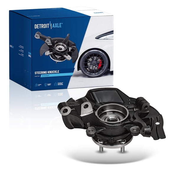 Detroit Axle - 2.4L Front Left Steering Knuckle for 2011 Kia Optima, Driver Side Steering Knuckle & Wheel Bearing Hub Assembly Replacement