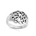 thumbnail image 4 of Oxidized Celtic Endless Knot Wide Ring .925 Sterling Silver Band Jewelry Female Male Unisex Size 9, 4 of 4