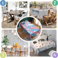 thumbnail image 4 of Colorful Tie Dye Pattern Rectangle Tablecloth 60"x84",Waterproof Polyester Rectangle Table Cloth, Wipeable Spillproof Polyester Tablecloth for Dining, Camping, Indoor and Outdoor, 4 of 5