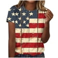 thumbnail image 2 of Thousandth 250th Anniversary USA Tops for Women Casual Vintage Print Summer Patriotic Blouses Short Sleeve 4th of July Tees Crew Neck Independence Day Shirts, 2 of 5