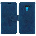 thumbnail image 1 of For LG K50 / Q60 Butterfly Rose Embossed Leather Phone Case, 1 of 4