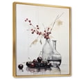 thumbnail image 2 of Designart "Red Minimalism gracefulness In Pottery II" Abstract Still Lifes Floater Framed Canvas Print, 2 of 7