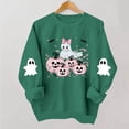 thumbnail image 2 of NSLGXD Halloween Sweatshirts for Women Plus Size Ghost Graphic Pullovers Vintage Work Round Neck Long Sleeve Shirt Tops Halloween Costumes, 2 of 6