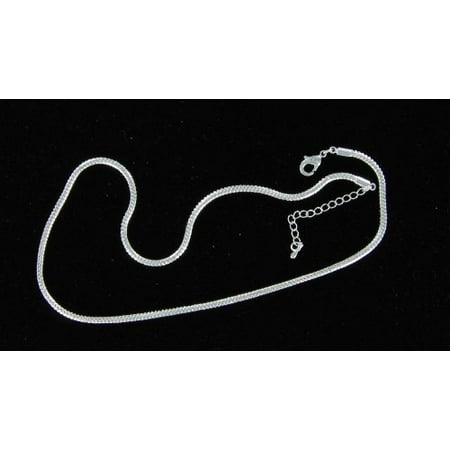 - Silver Plated 3mm SNAKE BRACELET w/bead clasp. Compatible With Most Major Charm Beads.