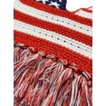 thumbnail image 6 of Aunavey American USA Flag Crop Tank Tops for Women Knit Crochet Fringe Tassel Patriotic 4th of July Vest Tops, 6 of 8