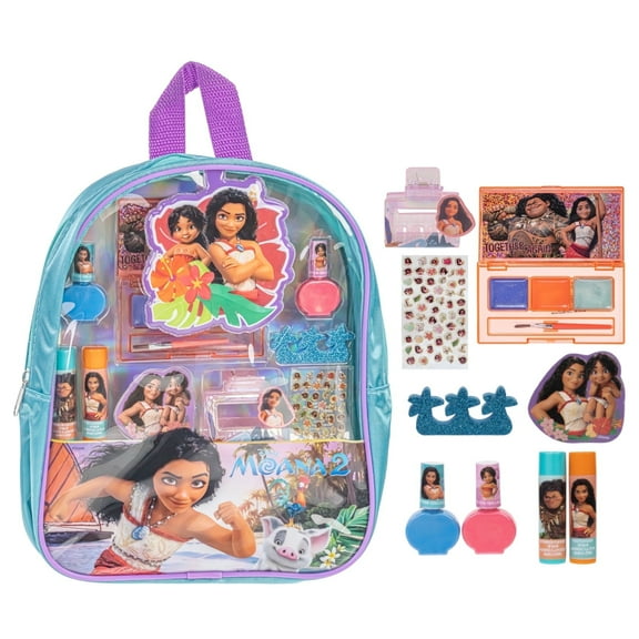 Disney Moana All-in-One Cosmetic Case Set with Lip Balms and Glosses for Kids