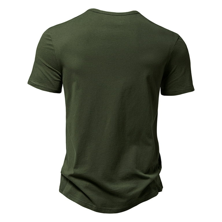 Ersazi Clearance Huk Fishing Shirts for Men Men Casual Solid Slim-Fit Pullover Short Sleeve V-Neck T-Shirt Tops Blouse Mesh Tanks 2- Green Tank Top